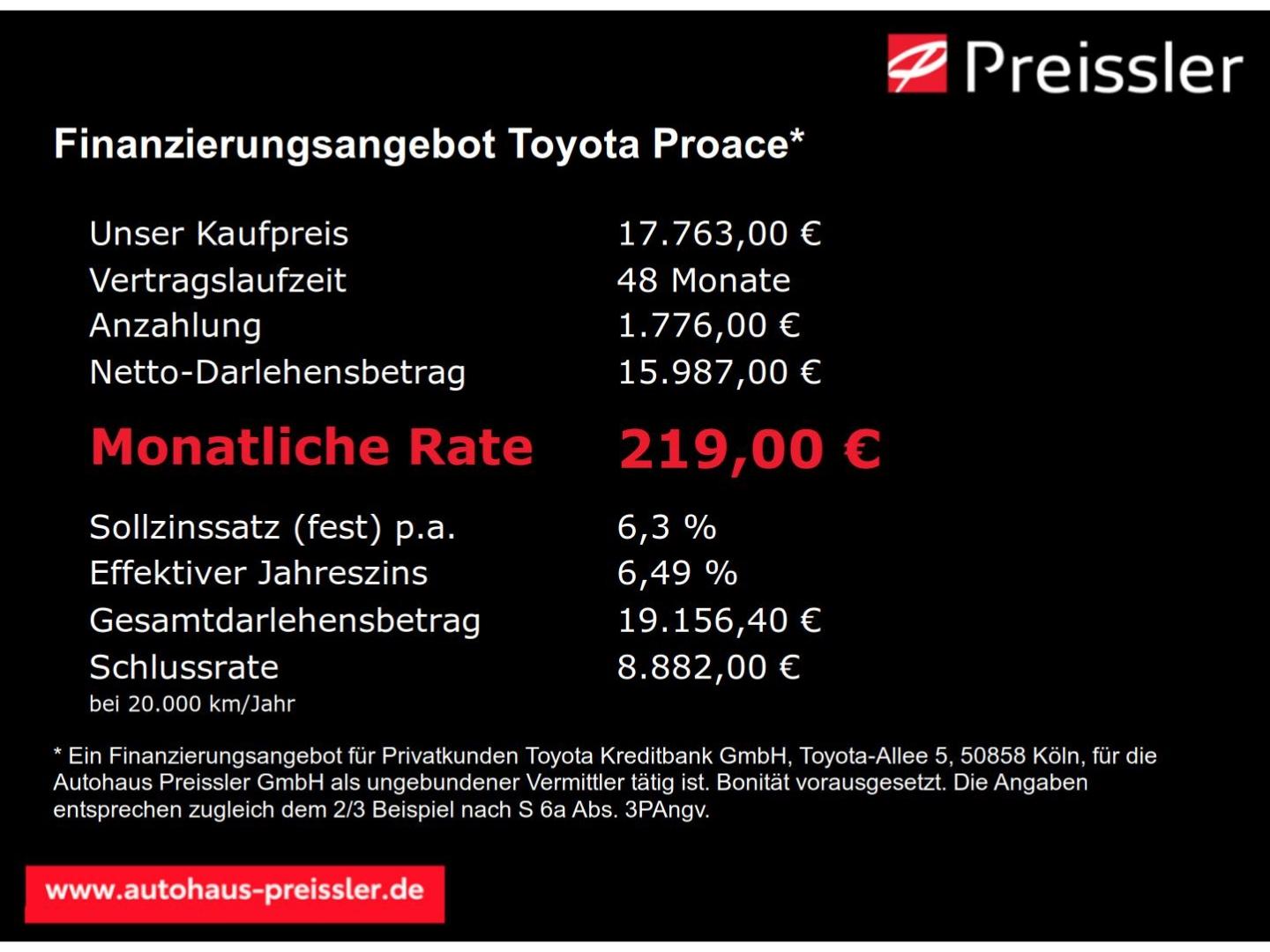 Toyota Proace L1 Kombi Comfort Verso 2.0 D-4D, 106 kW (