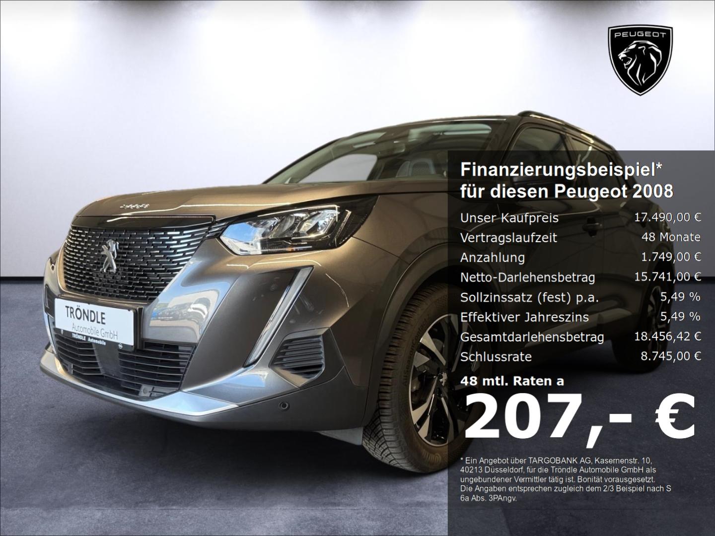 Peugeot 2008 Allure 130 EAT8 Navi PDC Kamera LED CarPlay