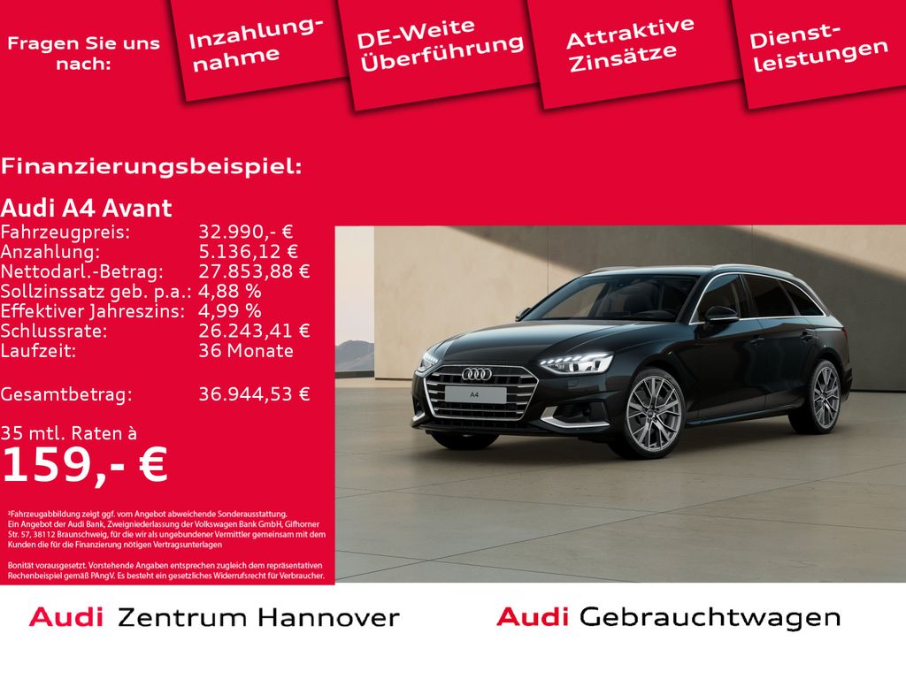 A4 Avant advanced 40 TFSI Head-Up Matrix Kamera