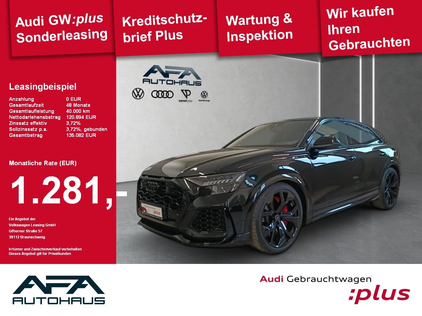 Audi RS Q8 TFSI qu. tiptr. AHK*B&O*Pano*StdHz*23Zoll