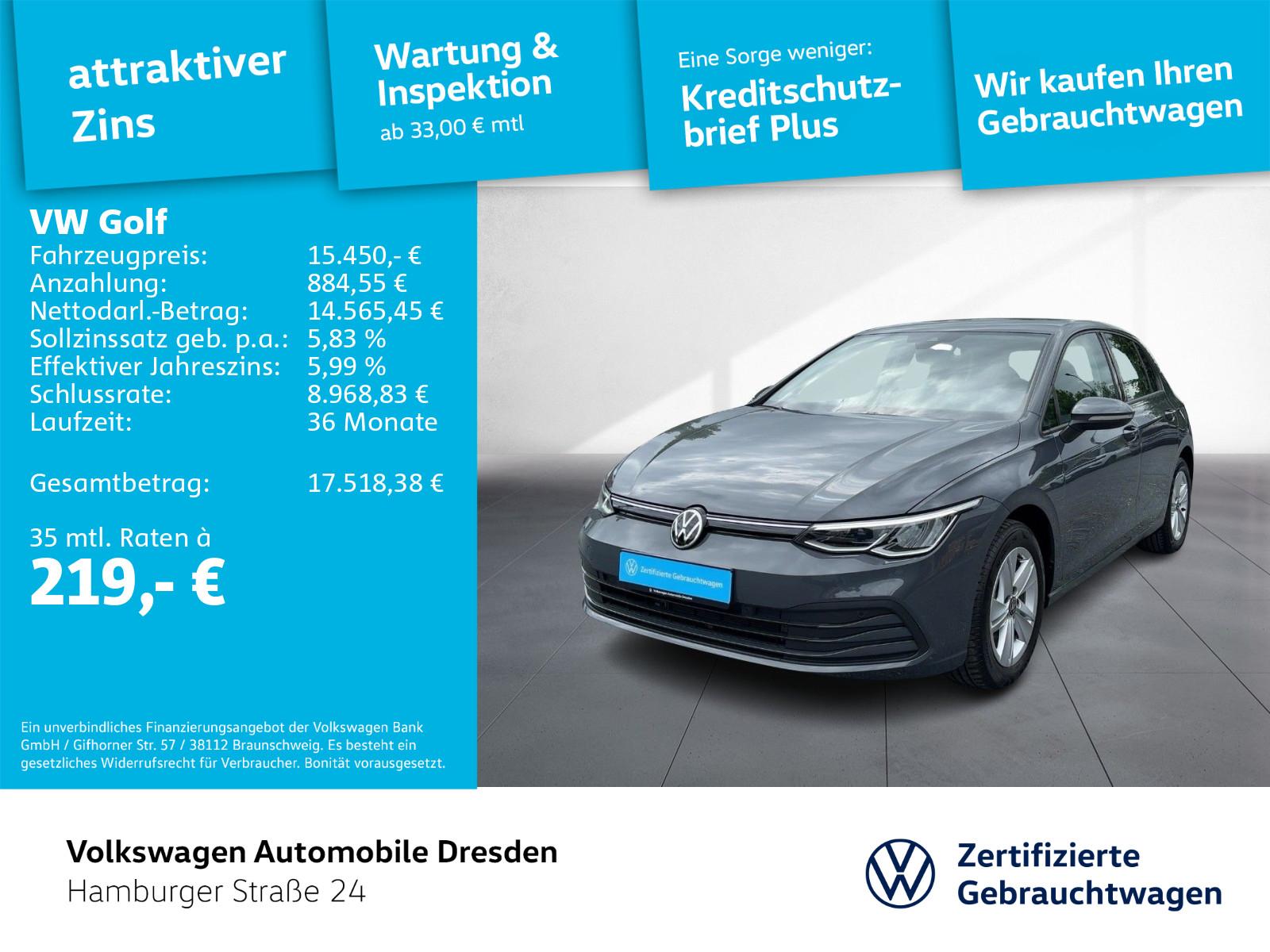 Volkswagen Golf VIII Life 2.0 TDI LED KAM APP SIDE ACC, миниатюра 2