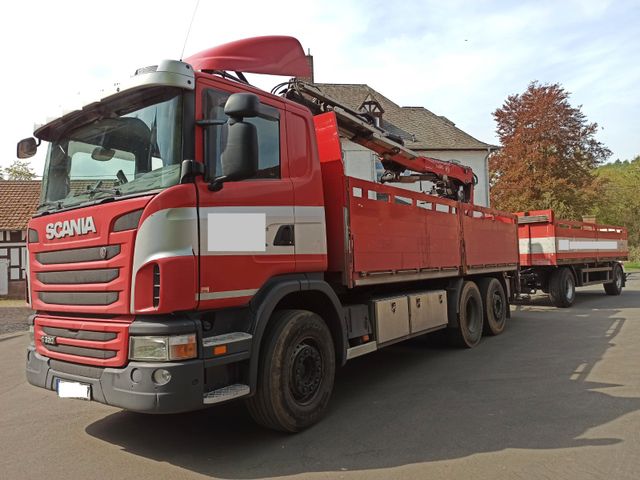 Scania G320 Pritsche mit Ladekran