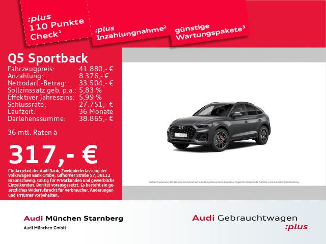 Audi Q5 Sportback S line 45 TFSI qu. MatrixLED AHK AC