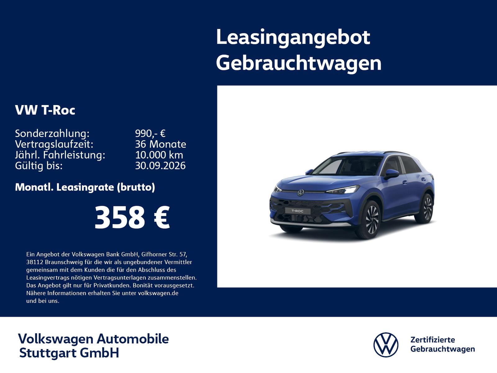 Volkswagen T-Roc Life 1.5 eTSI DSG Navi Kamera ACC LED SHZ