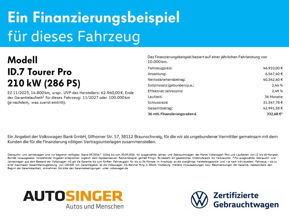 Volkswagen ID.7 Tourer Pro AHK WÄRME IQ NAV HUD FSHZ AREA foto 2