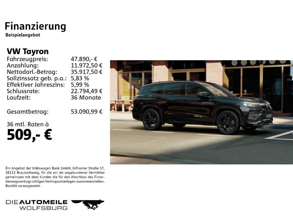 Volkswagen Tayron 2.0 TDI SCR DSG R-Line Black Style foto 2