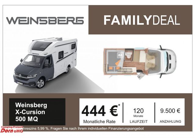 Weinsberg X-CURSION VAN 500 MQ EDITION [PEPPER] Monatliche