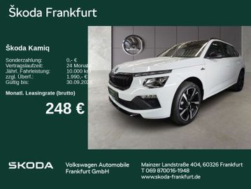 Skoda Leasingangebot: Skoda Kamiq Monte Carlo 1,0 TSI 85 kW 7-Gang-DSG