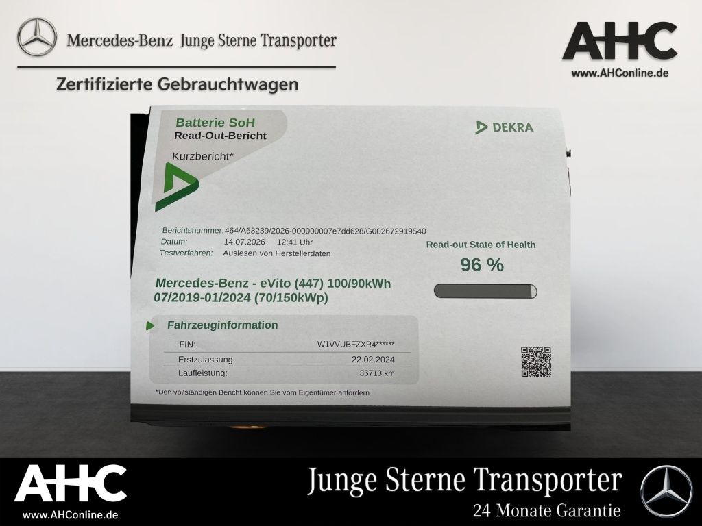 Fahrzeugabbildung Mercedes-Benz eVito 112 KA/L RFK, Navi, LED. Regal, TopLoad