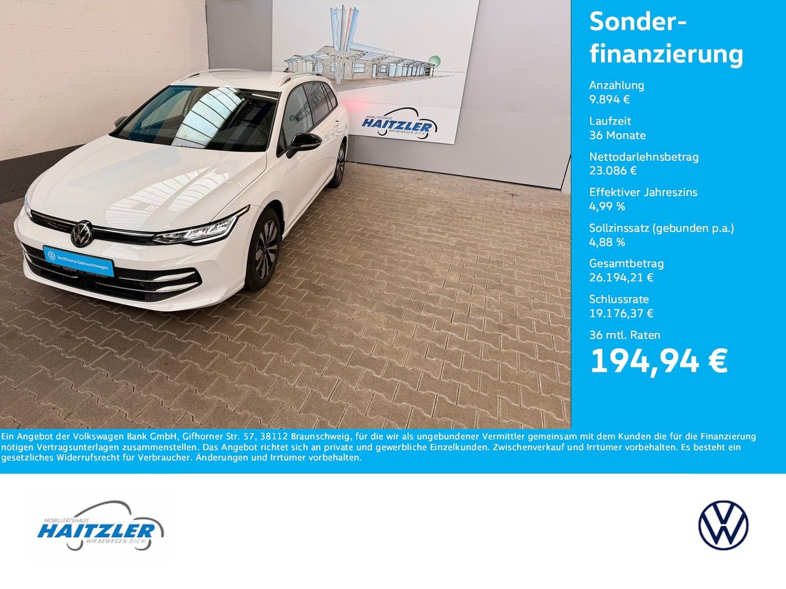 Fahrzeugabbildung Volkswagen Golf VIII Var. Goal 1.5 eTSI DSG +Kamera+Keyless