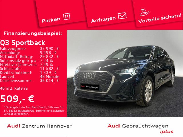 Audi Q3 Sportback 45 TFSIe LED Kamera virtual Navi