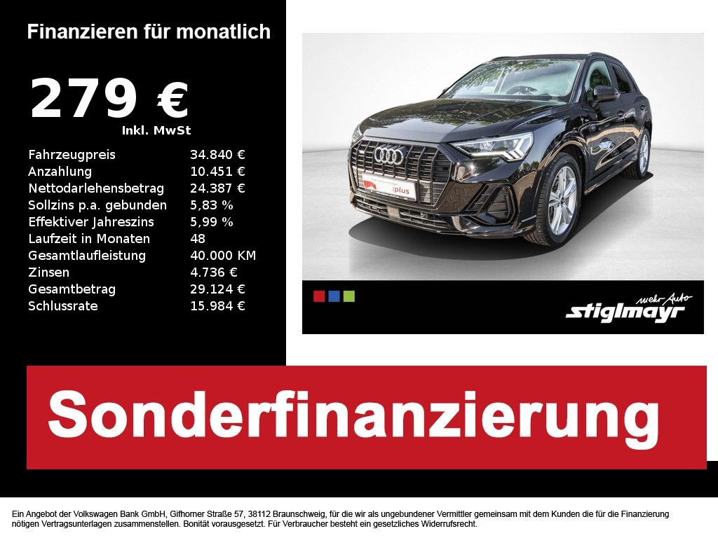 Audi Q3 S-line 40 TFSI quattro ACC AHK LED NAVI PANO