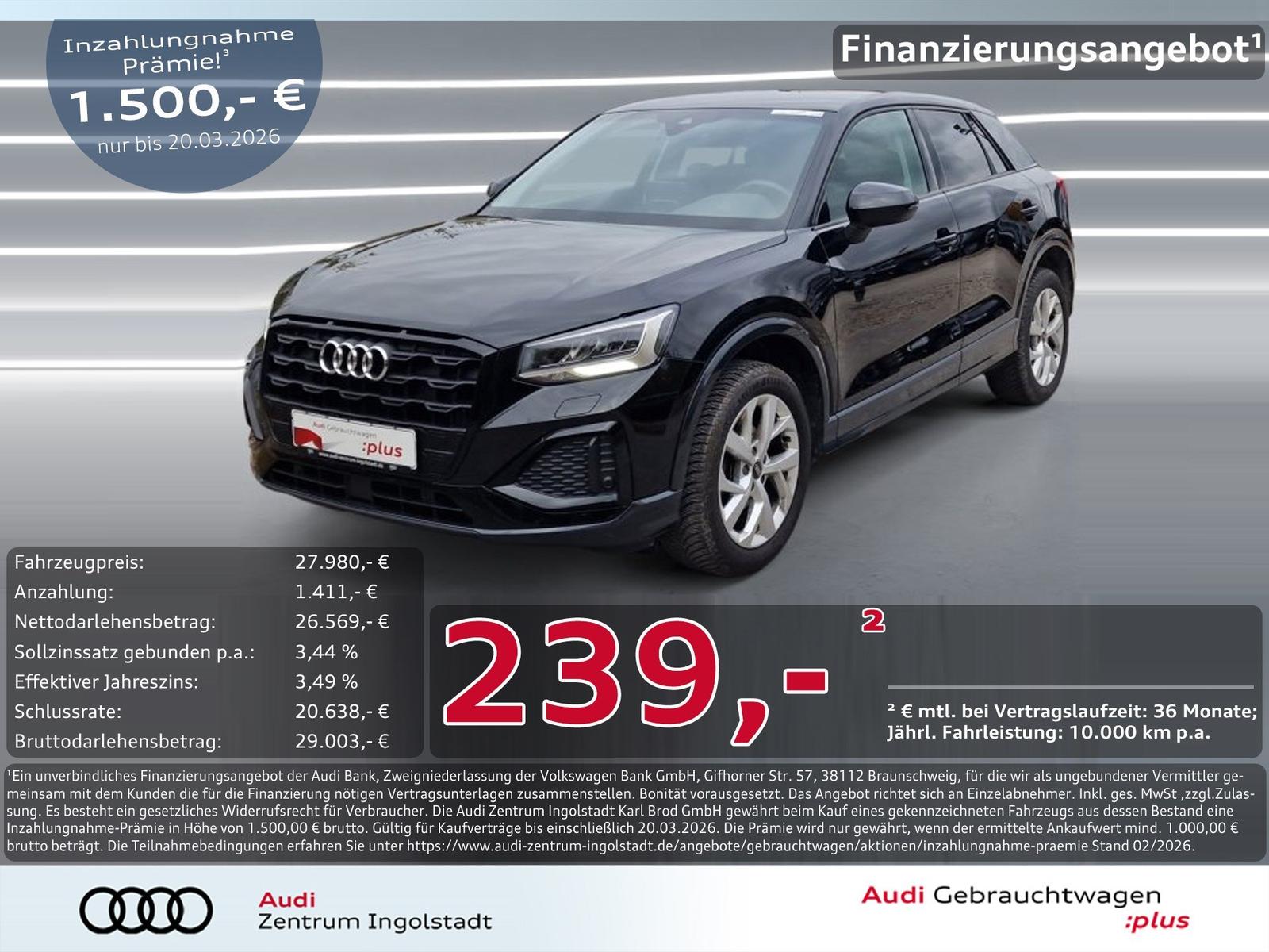 Audi Q2 35 TFSI AHK NAVI KAM LED 17" Advanced