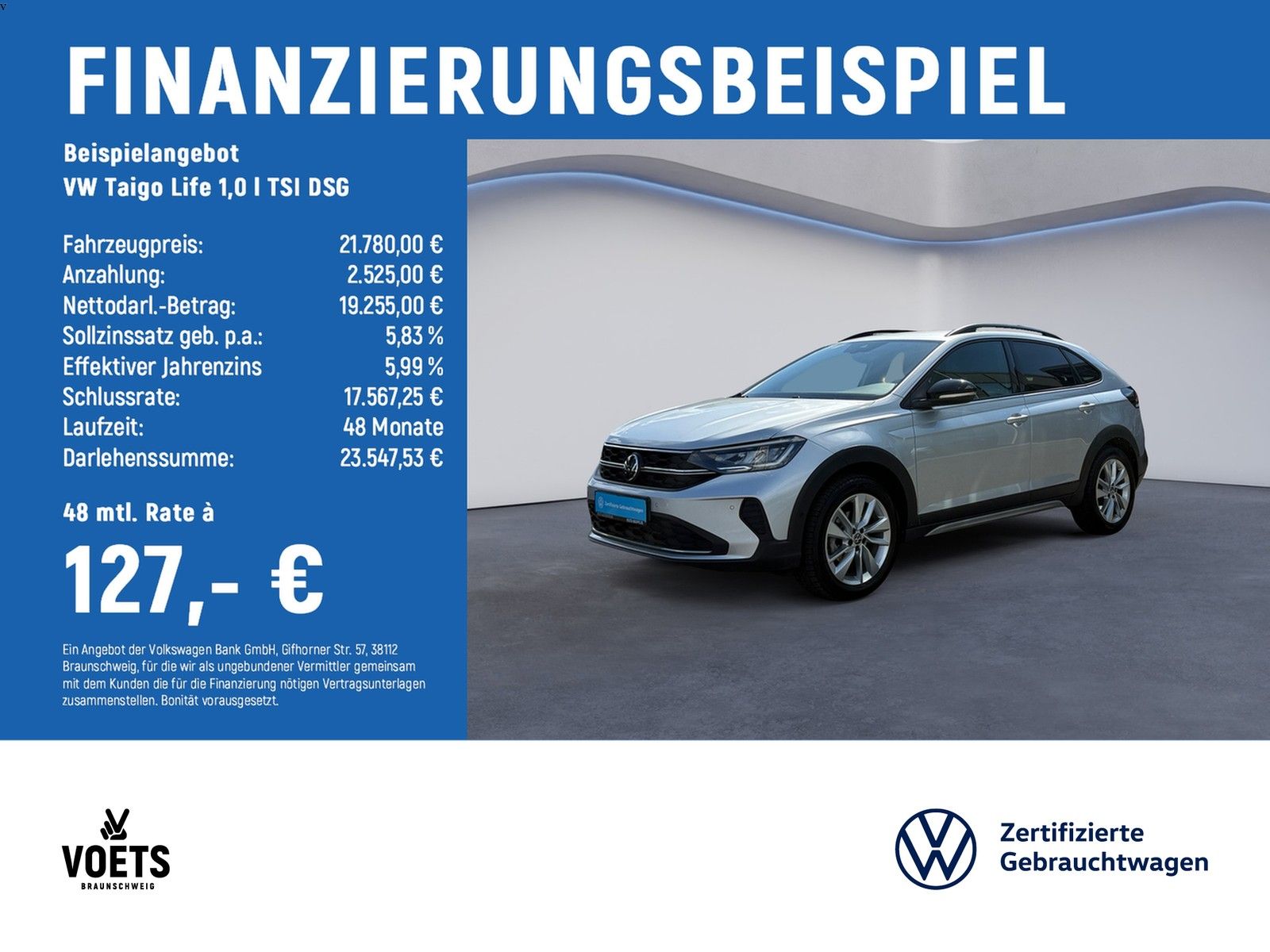 Volkswagen Taigo Life 1,0 l TSI DSG TravelAssist+KEYLESS+LE