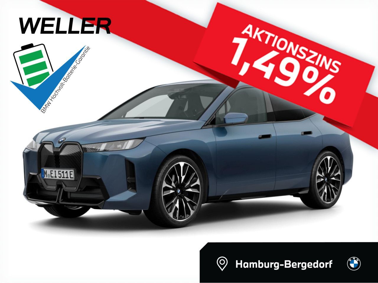 BMW iX 45 M SPORT DAPr 360° MultiSi 23" Leas 669