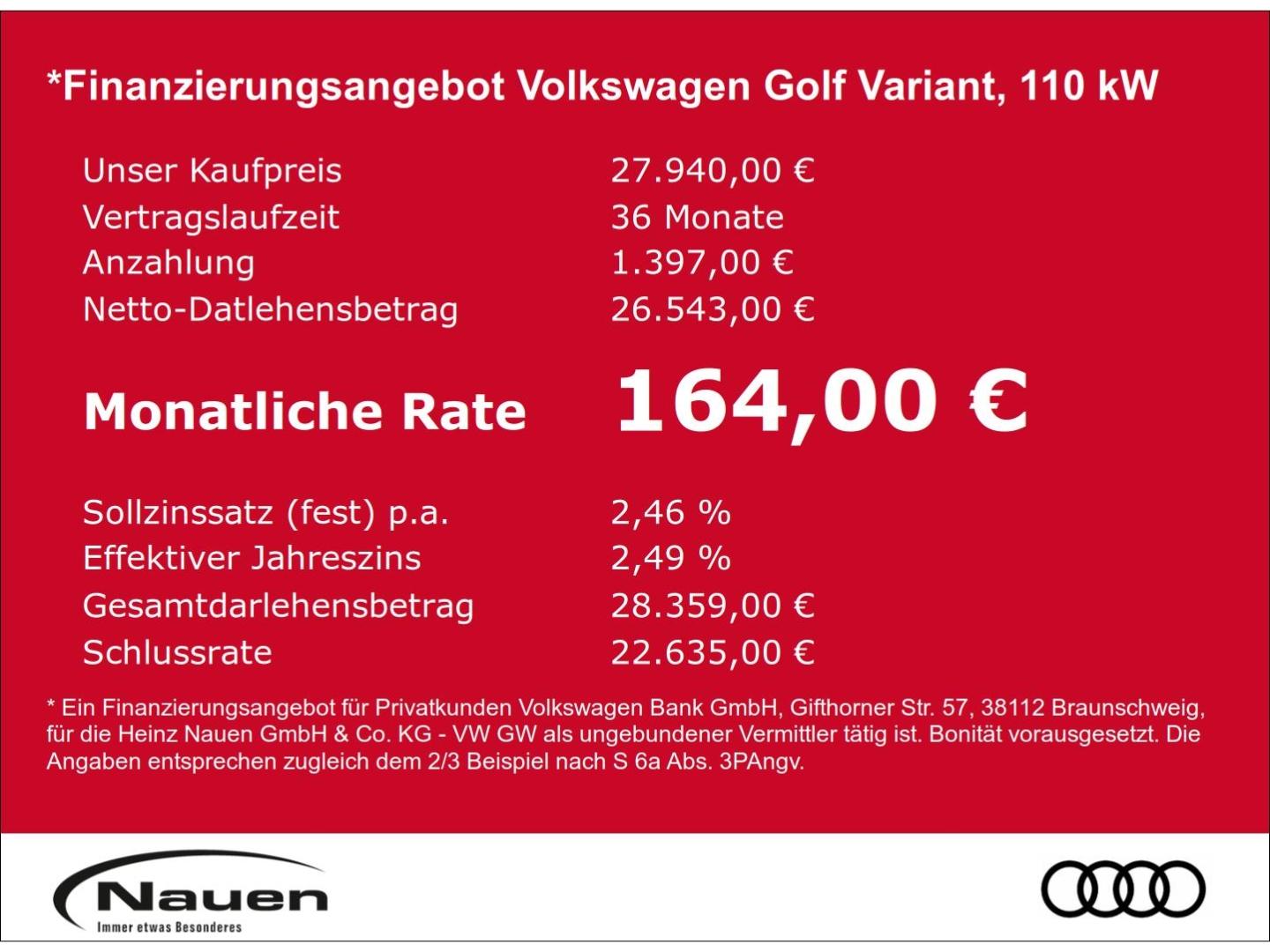 Volkswagen Golf Variant GOAL DSG ab 182,-€ *AHK*ACC*ALLWETT, миниатюра 4