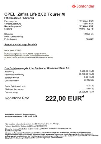 Fahrzeugabbildung Opel Zafira Life Edition M L2 >8Sitze/AUT/AHK/KAM<