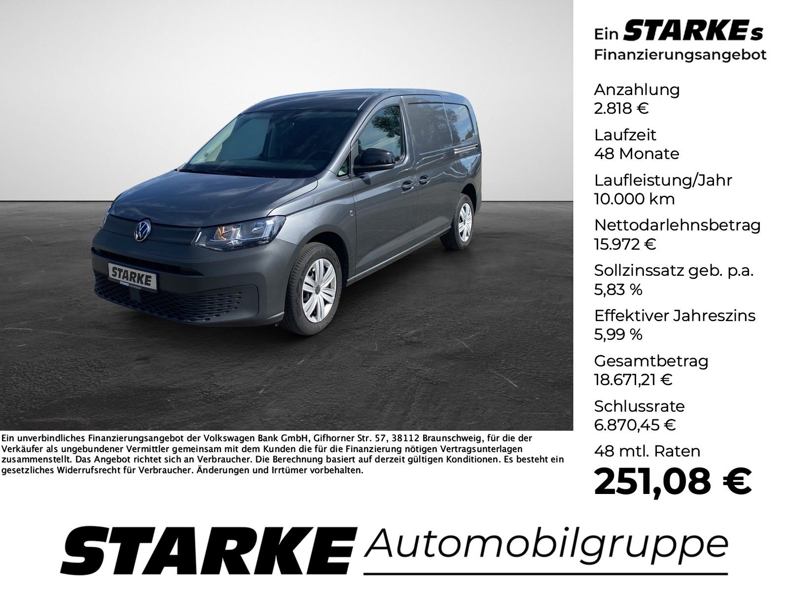 Volkswagen Caddy Maxi Cargo 2.0 TDI DSG Kasten lang  Navi K