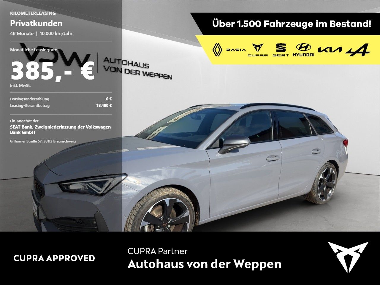 Cupra Leon Sportstourer Navi, Kamera, Heckklappe el