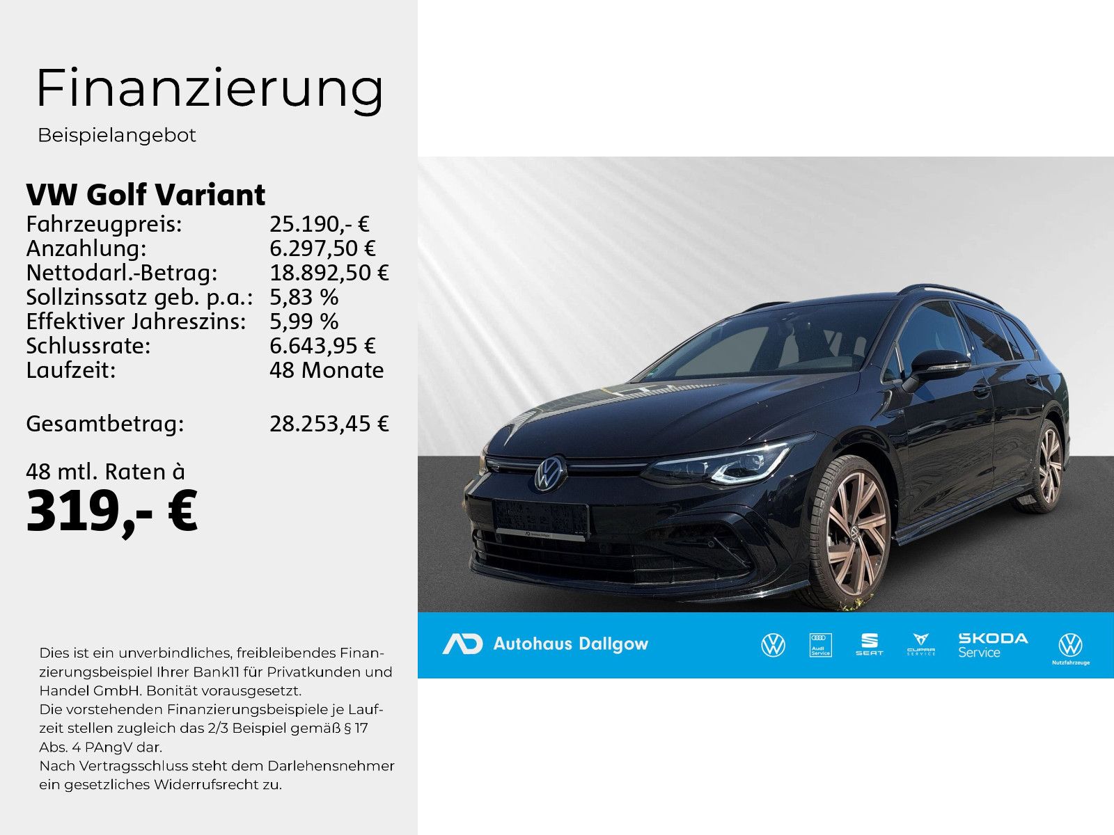 Volkswagen Golf Variant R-Line Business*LED*RFK*UPE:42505€ imagem 2
