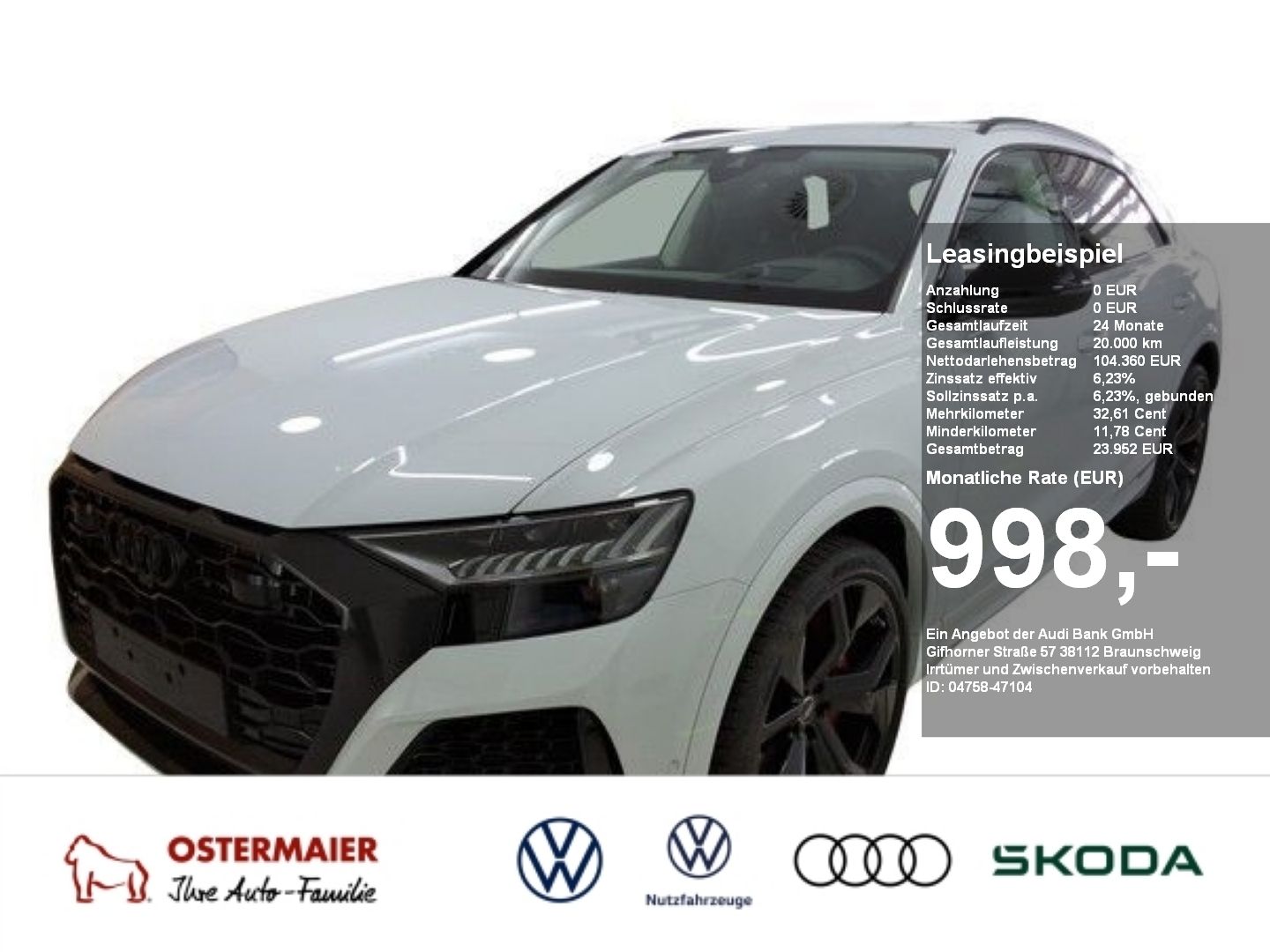 Audi RSQ8 BLACK 4.0TSI 600PS NP.189T KERAMIK.STDHZG.H