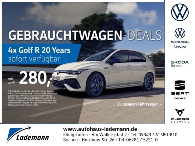 Golf VIII R 20 Years 2.0 TSI LED+NAVI+KAMER+PANO