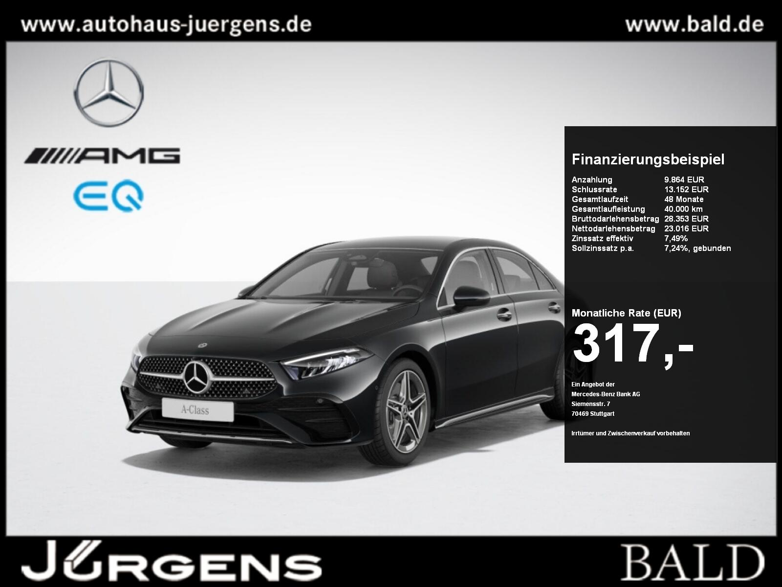 Mercedes-Benz A 250 e Limo AMG-Sport/AHK/Ambiente/Cam/LED/Totw