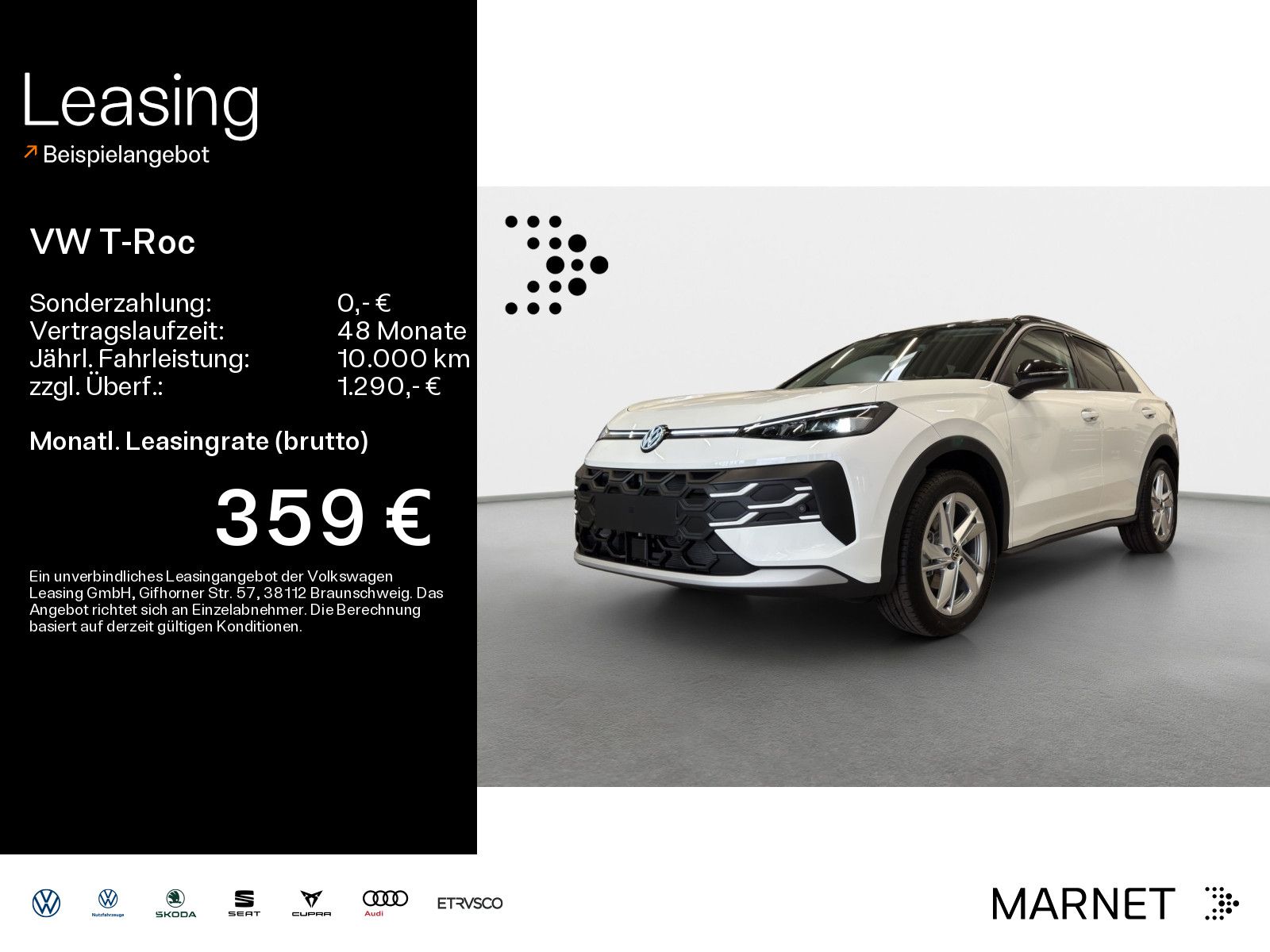 Volkswagen T-Roc Life 1.5 l eTSI OPF 110 kW (150 PS ) 7-Gan