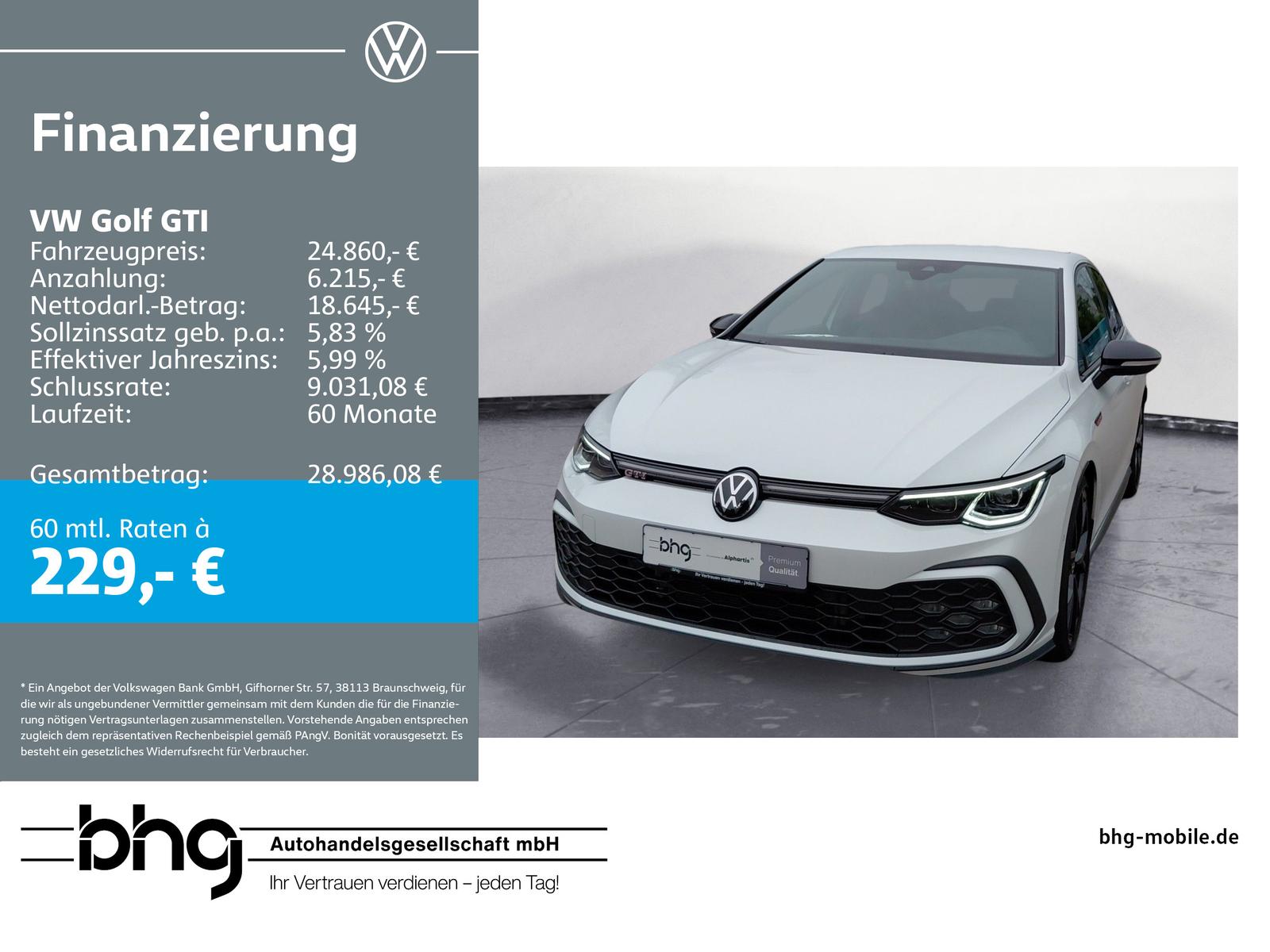 Volkswagen Golf GTI 2,0 TSI OPF DSG