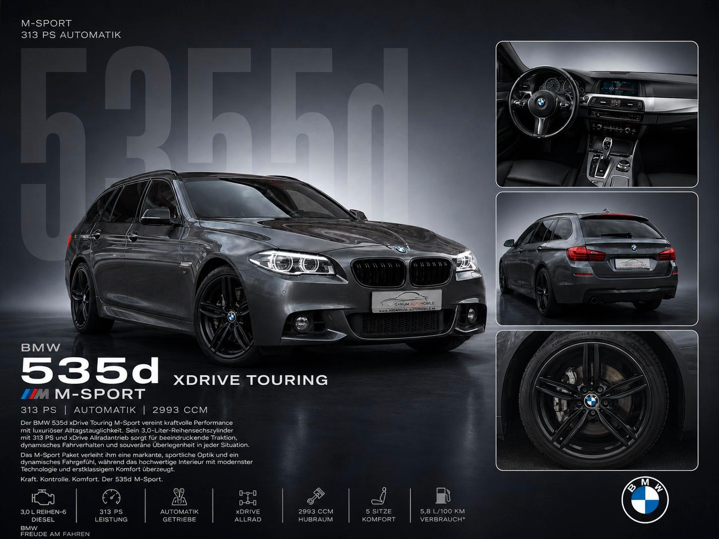 BMW 535d xDrive Touring M Sport *A-LED*HUD*360*19"