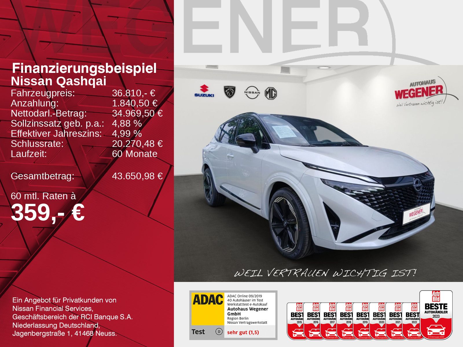 Nissan QASHQAI N-Design MHEV AT - WKR* LED SHZ LHZ BFS imagem 2