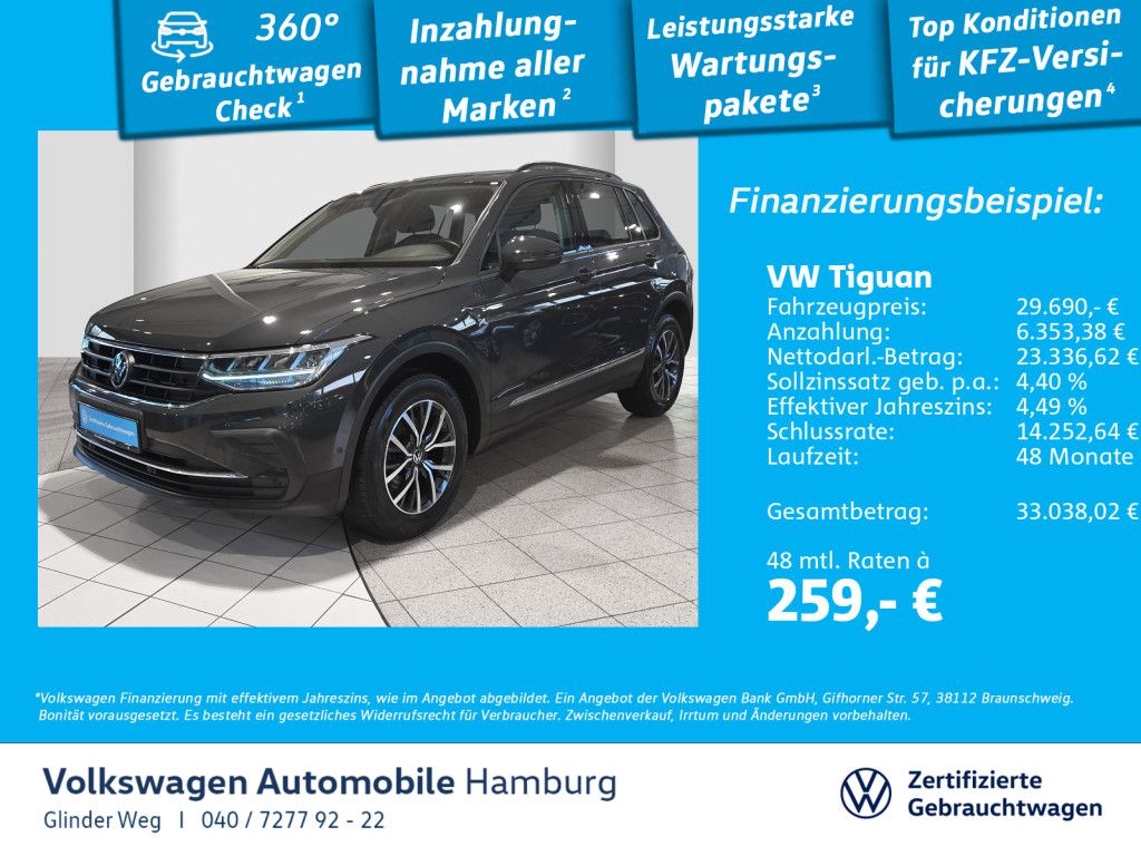 Tiguan 1.5 TSI Life DSG Park Assist Rear View Ap