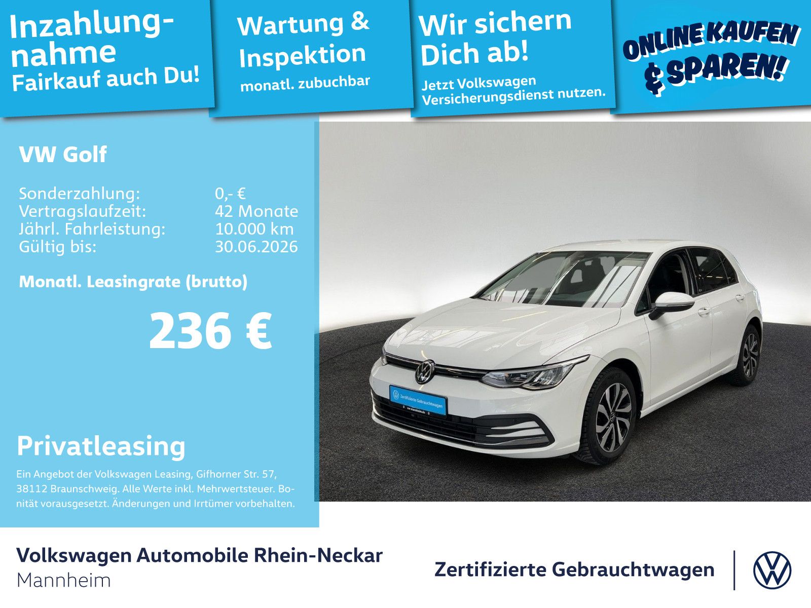 Volkswagen Golf VIII 2.0 TDI ACTIVE DSG Navi PDC LED uvm.