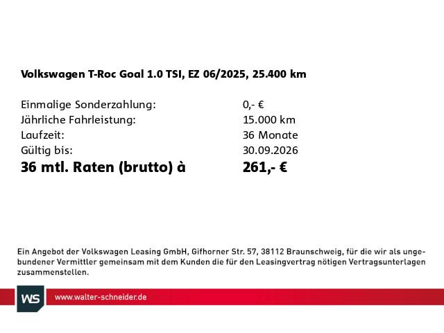 Volkswagen T-Roc 1.0 TSI Goal Navi LED SHZ ACC PDC