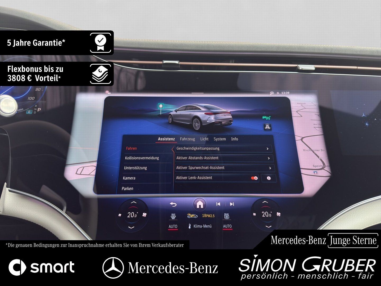 Fahrzeugabbildung Mercedes-Benz EQS 450+ Manufaktur Leder tiefweiss!!! Mod 2025