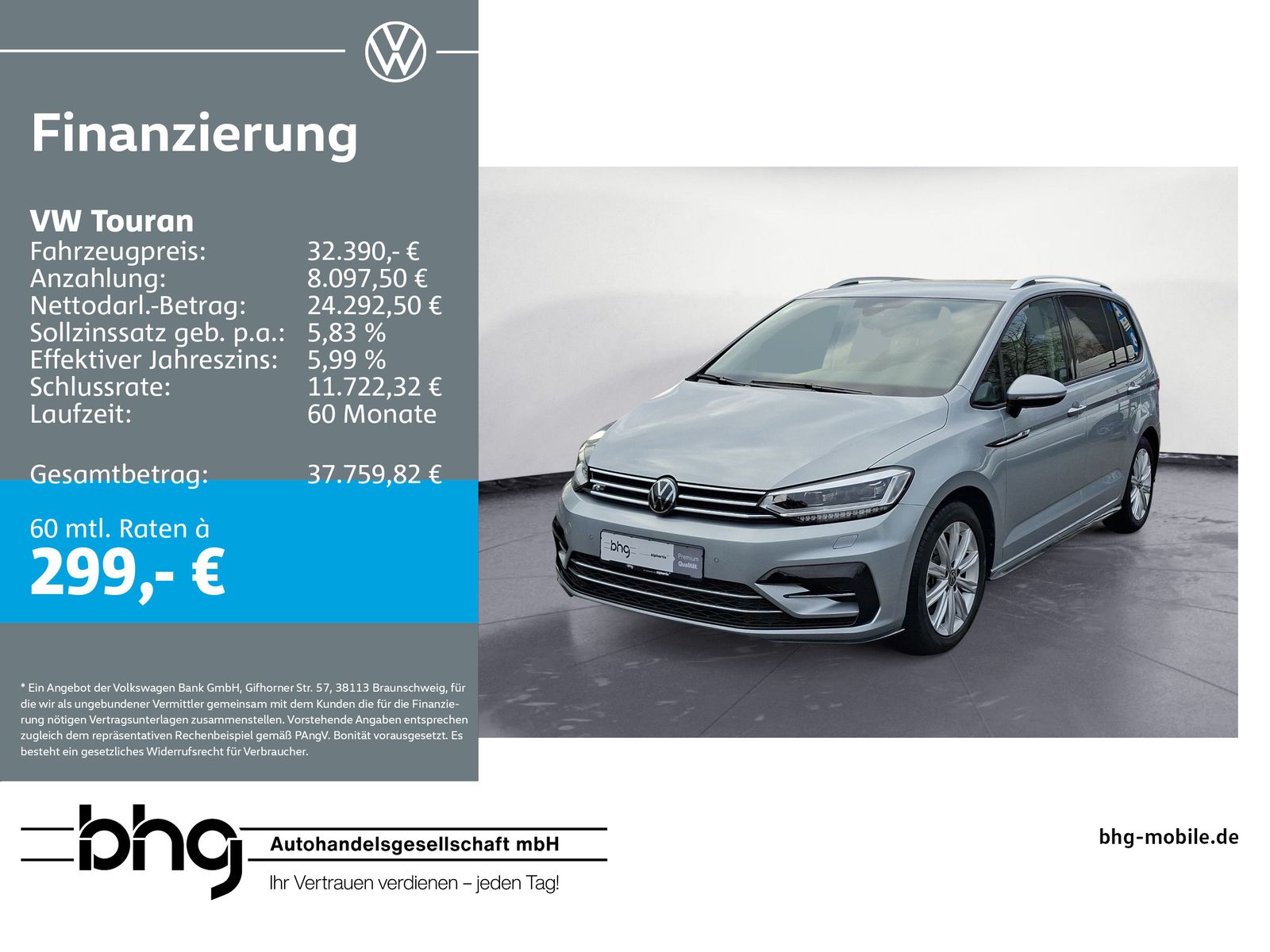 Volkswagen Touran 1.5 TSI ACT OPF DSG Comfortline