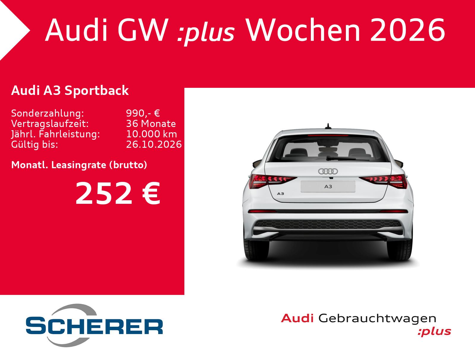 Audi A3 Sportback advanced TFSI S tronic LED SONOS RF, миниатюра 7