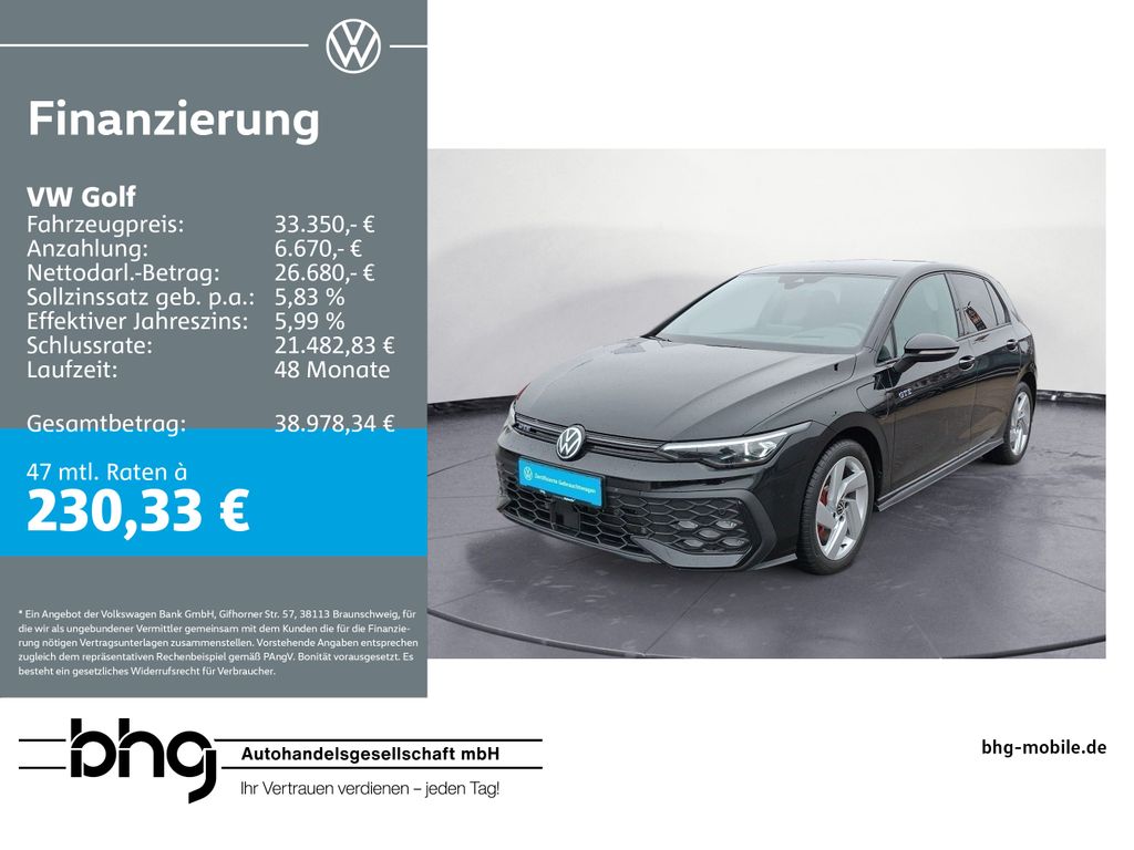 Golf GTE 1.5 eHybrid DSG AHK Matrix HUD Navi ACC