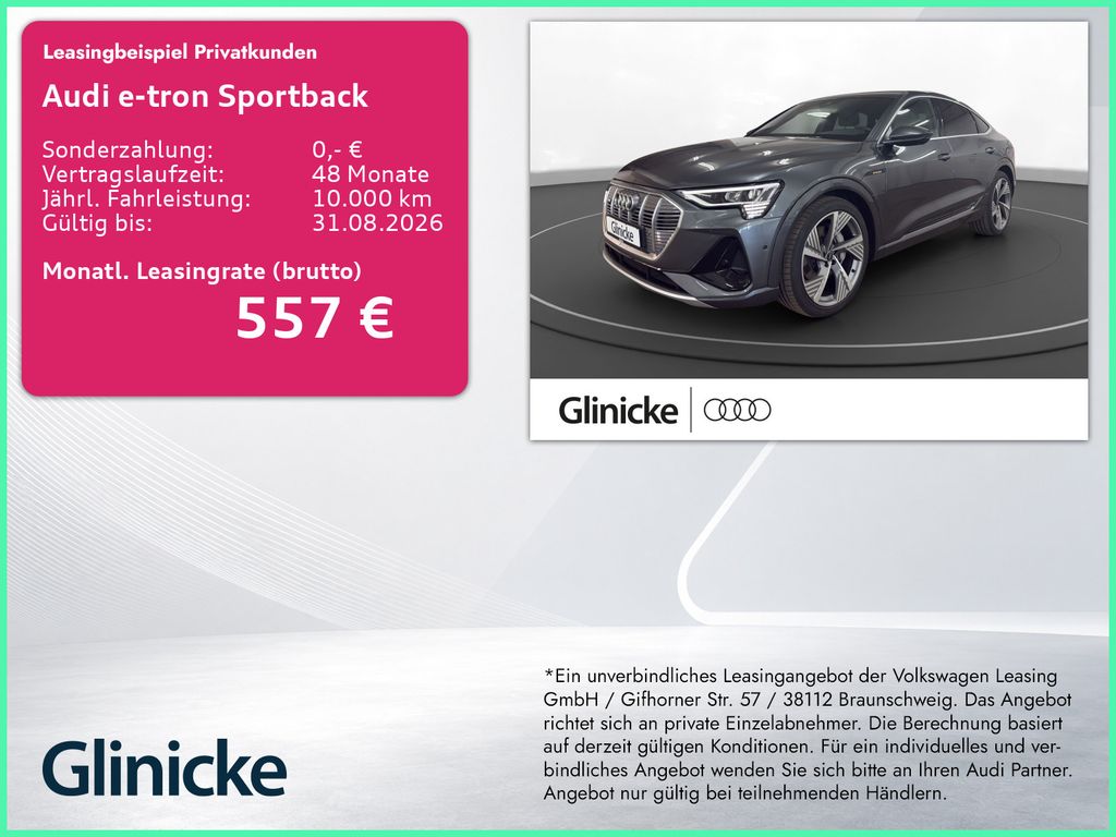 Audi e-tron Sportback 55 qu. S line AHK Pano Matrix L