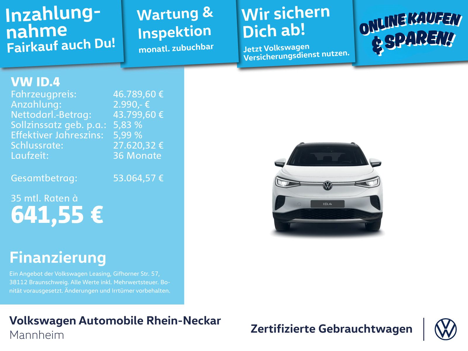 Volkswagen ID.4 Pro (77kWh) Infotainment-Paket LED AHV uvm foto 2