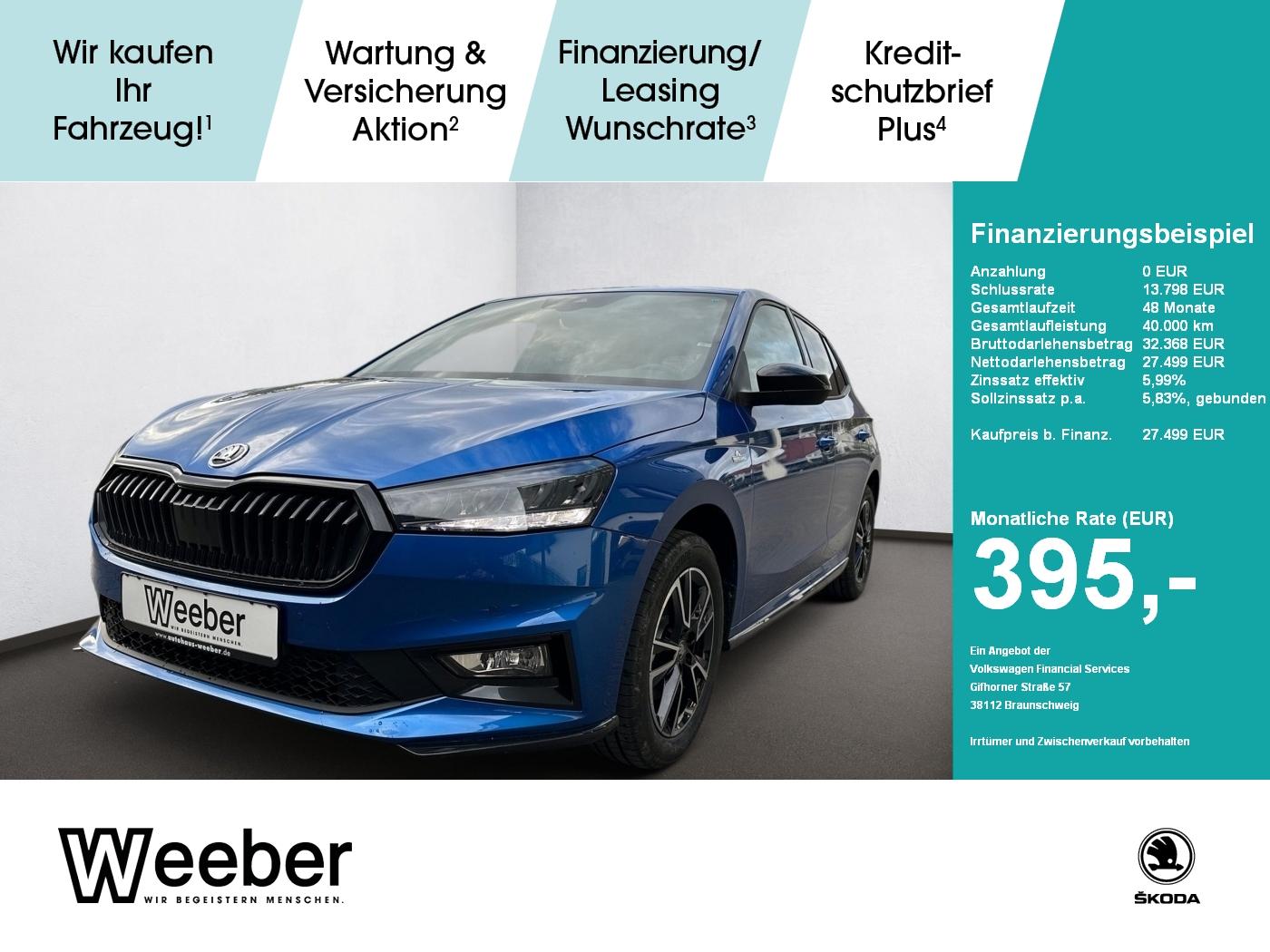 Skoda FABIA 1.0 TSI DSG Monte Carlo Navi LED Kamera