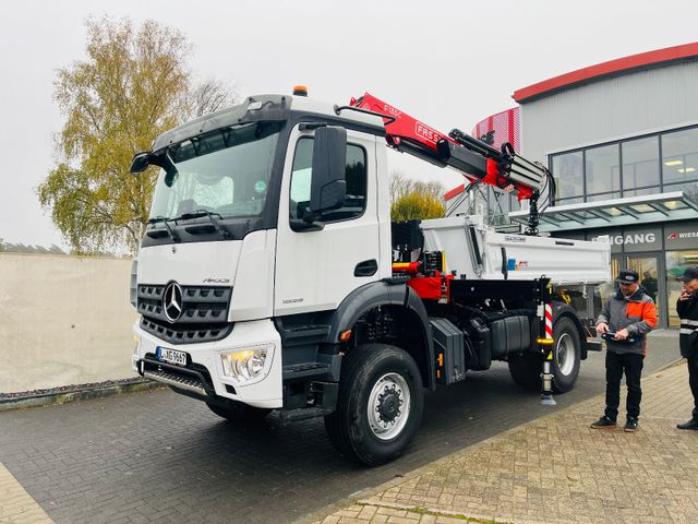 Mercedes-Benz Arocs 1835  4x4 Meiller Fassi F135 Kran Kipper