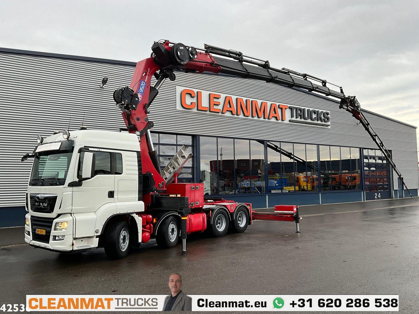 MAN TGS 35.500 8x4 HMF 95 Tonmeter laadkraan bj. 201