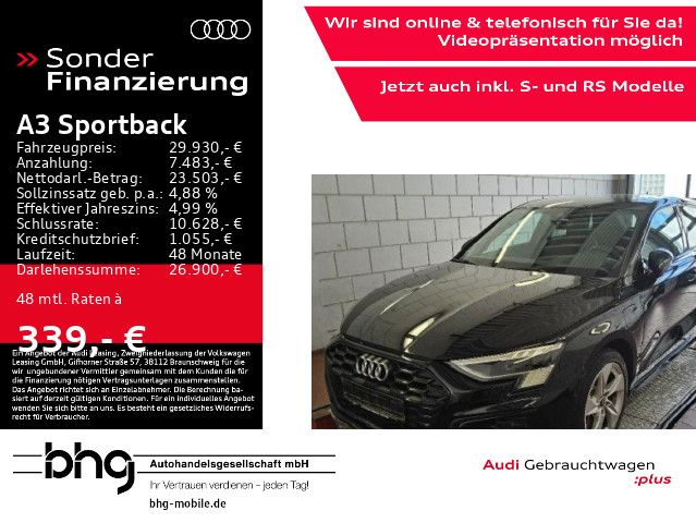 Audi A3 Sportback 45 TFSIe S line e-tron ACC Navi con