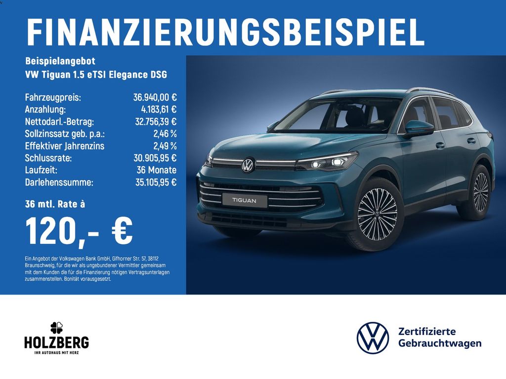 Tiguan 1.5 eTSI Elegance DSG IQLight+TRAVEL+Area