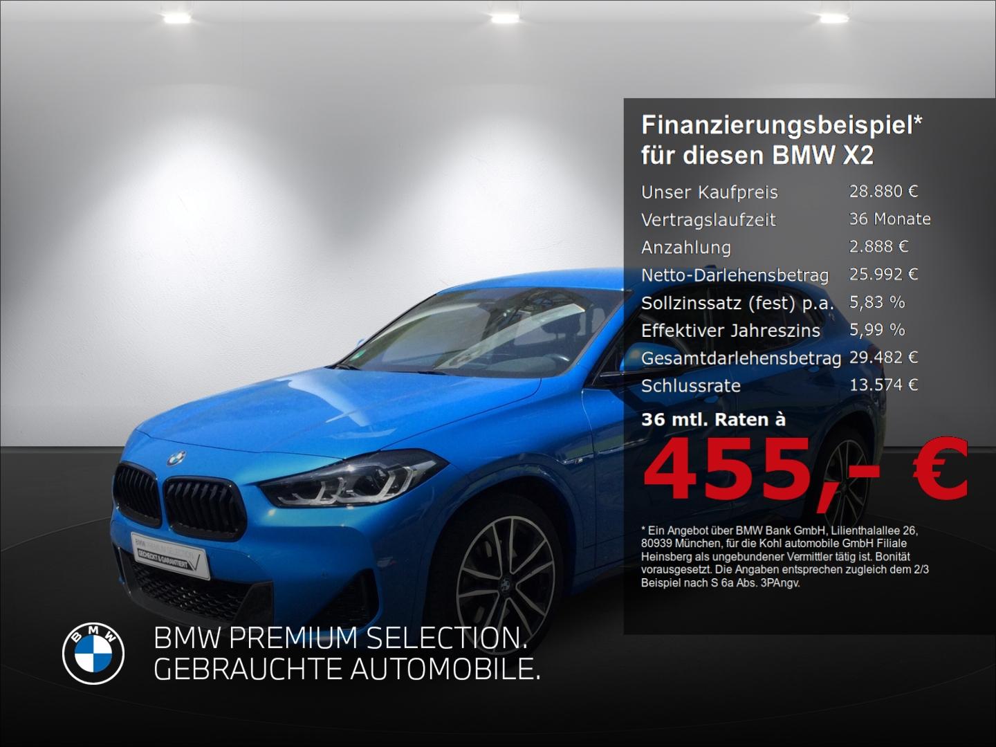 BMW X2 sDrive 20i M Sport Anhängerkupplung Head UP