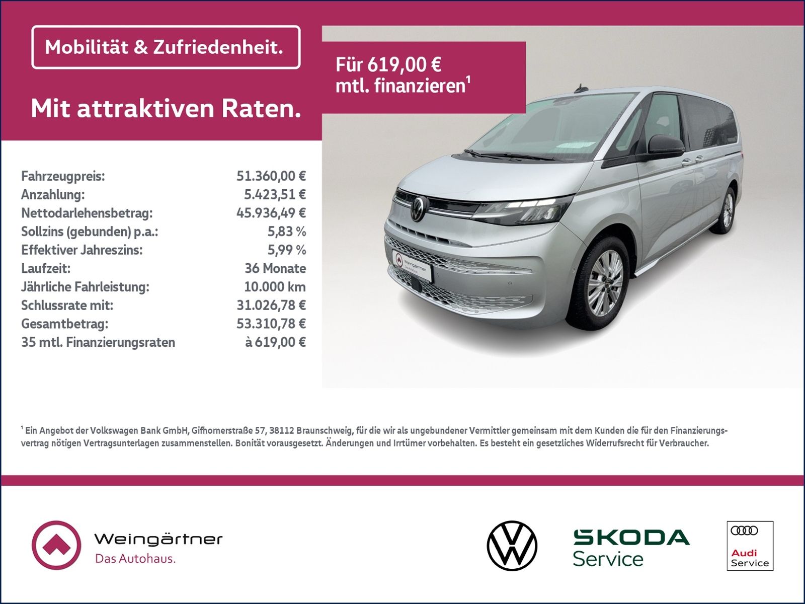 T7 Multivan Life lang 2.0 TDI, AHK, Navi, Digita