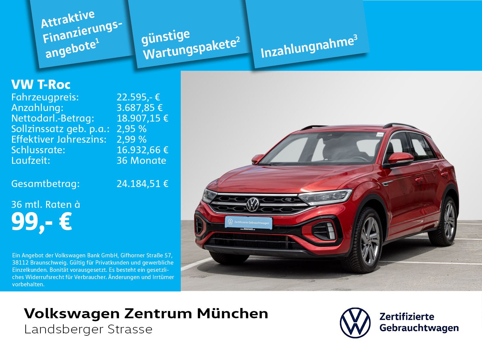 Volkswagen T-Roc R-Line 1.0 TSI ACC LED RearView ParkAssis foto 2