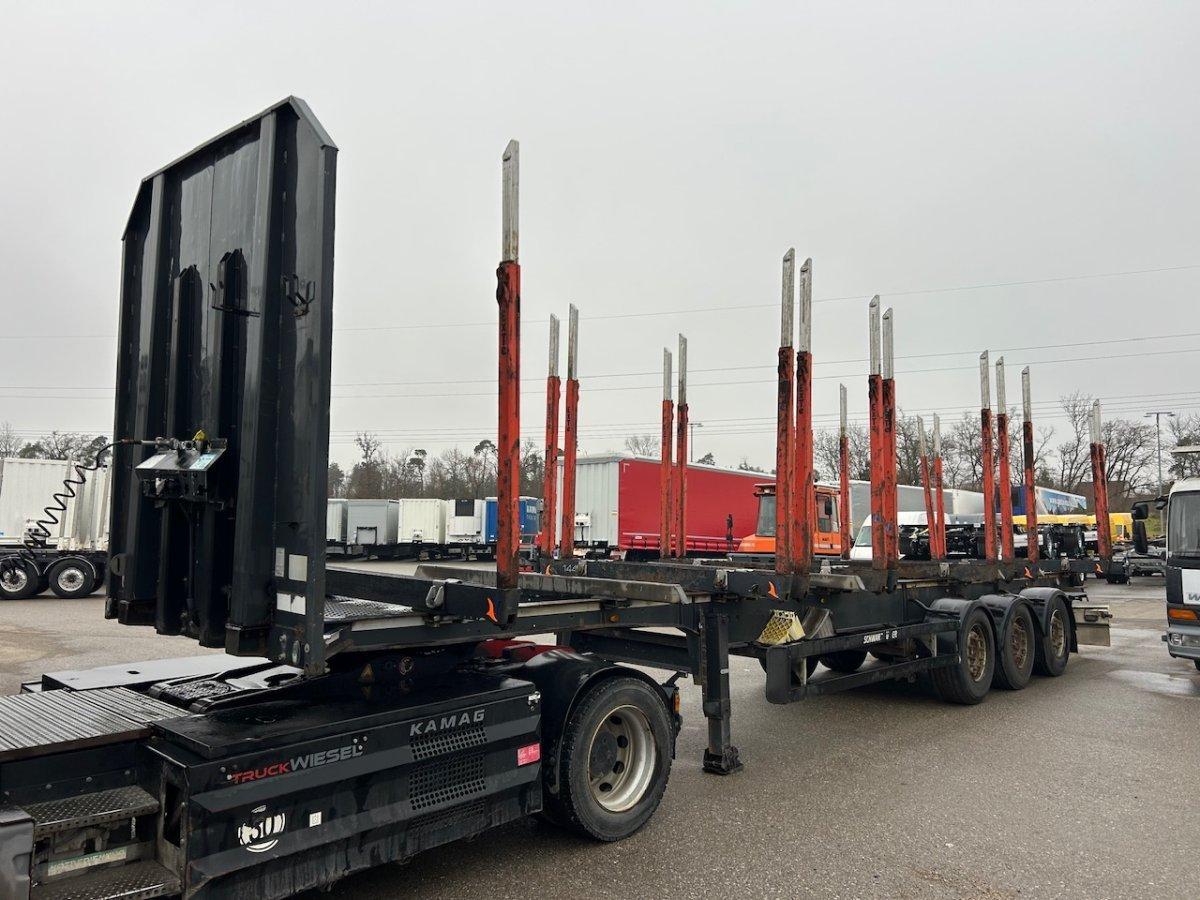 Schwarzmüller Holzauflieger 10 Rungenpaare SAF Achsen, Liftach
