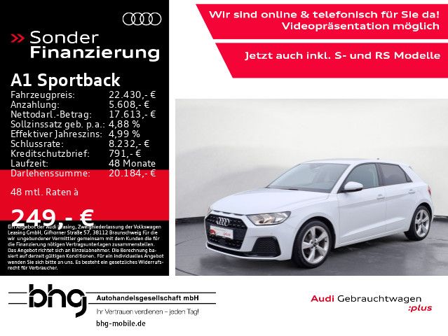 Audi A1 Sportback 30TFSI S tronic advanced Optik Info